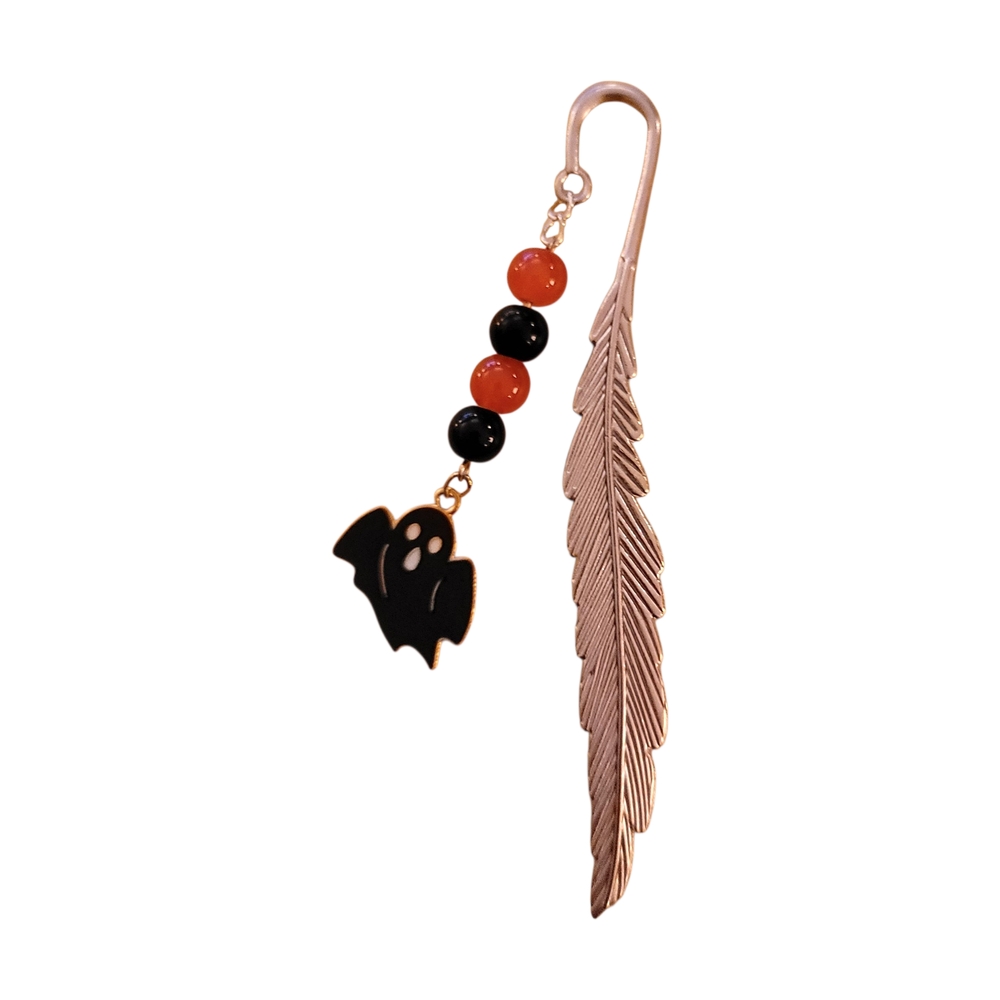 Ghost Charm Feather Bookmark